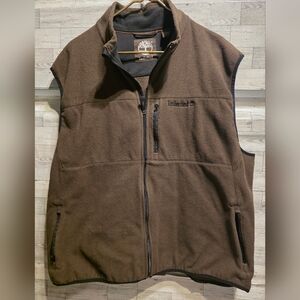 Timberland Brown Fleece Full-Zip Vest